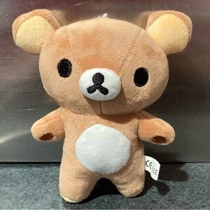 🧸 NWOT 12cm San-X Rilakkuma Relax Bear Dress Up Plush Doll Stuff Toy with chain